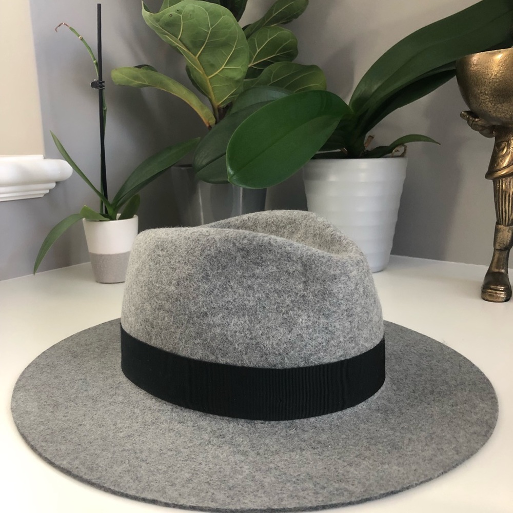 NWT Rag & bone Lenny heather grey fedora - size small